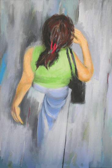 apurada, donde voy? Acrylic Canvas Figure Painting