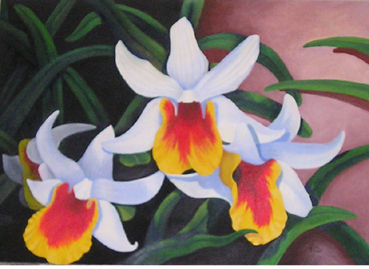 Orquideas al sol Oil Canvas