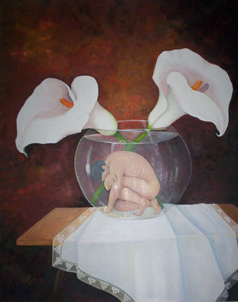 ENCIERRO Oil Canvas Floral Painting