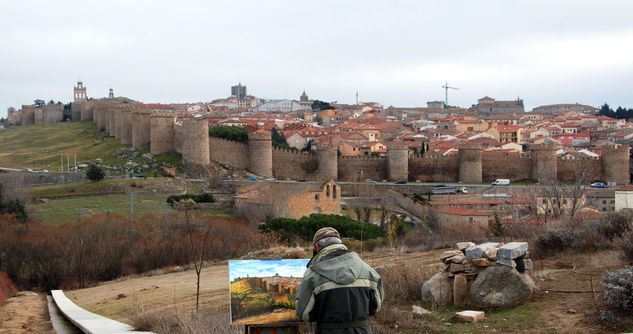 pintor dibujado 