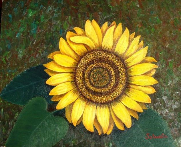 GIRASOL Óleo Lienzo Floral