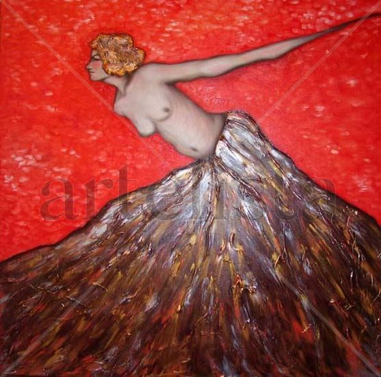 Cecilia Mixed media Canvas Figure Painting