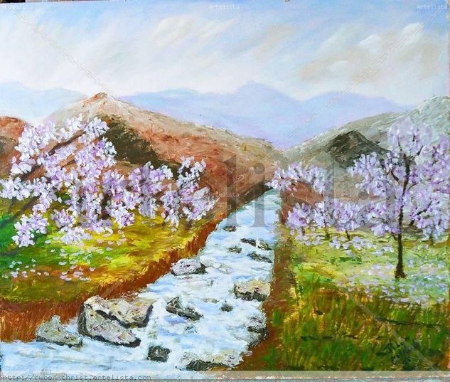 arroyo entre las sierras Oil Canvas Landscaping