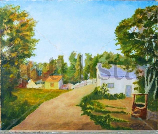 entrada al pueblo 2 Oil Canvas Landscaping