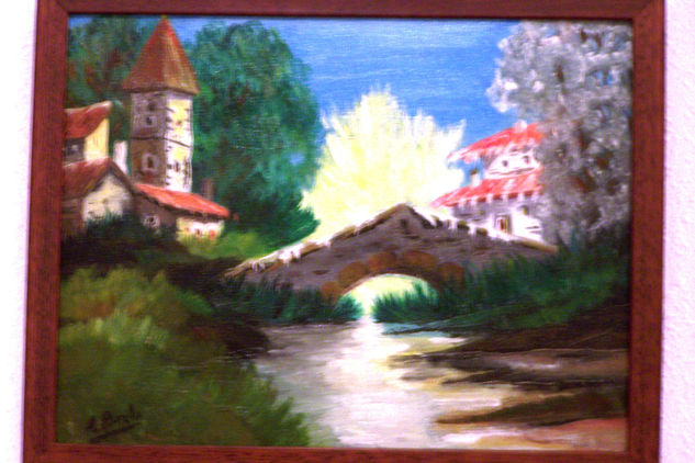 Un pueblecito... Oil Canvas Landscaping