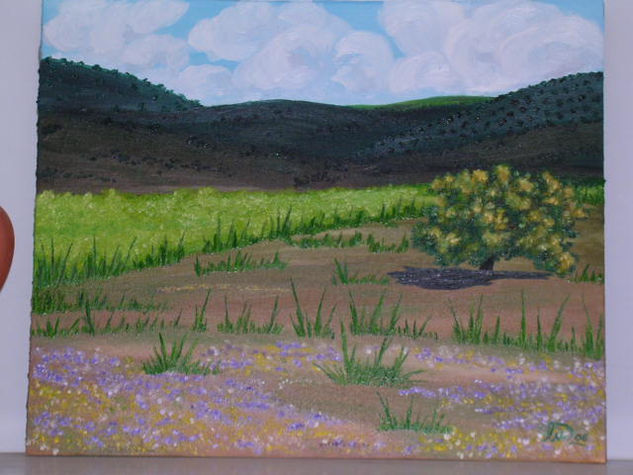 Paisaje con encina Oil Canvas