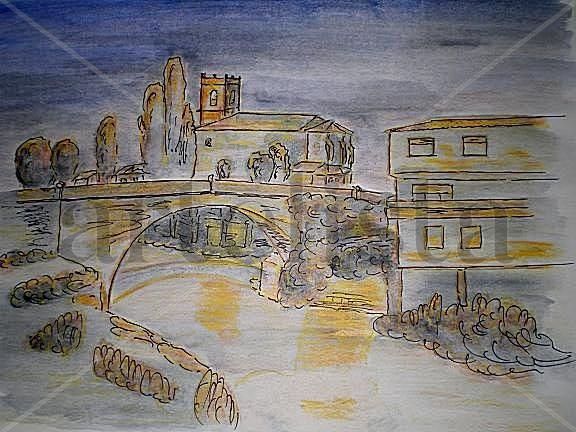PAISAJE NOCTURNO, PUENTE DE TRILLO.