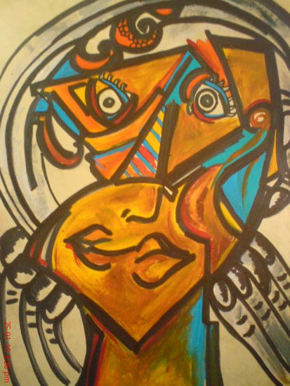 .. Somos mascaras Acrylic Canvas Portrait