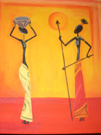 Bajo el sol Acrylic Canvas Figure Painting