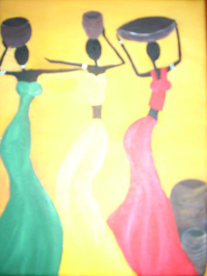 mujeres... Acrylic Canvas Figure Painting