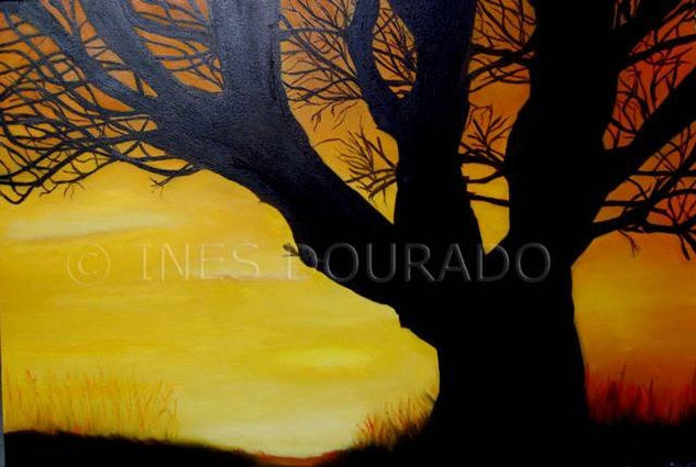 POR DO SOL NO ALENTEJO  (INES DOURADO) Oil Canvas Landscaping