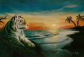 TIGRE CONTEMPLANDO EL OCASO