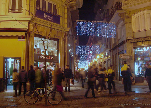 " Carrer San Vicent en Navidad" Valencia Viajes Color (Digital)