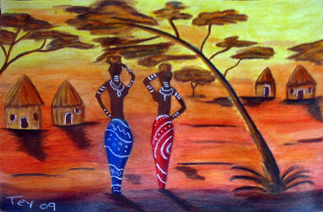 Africanas Watercolour Canvas Landscaping