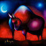 Toro a  la luz de la luna