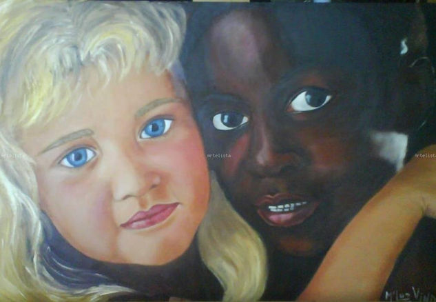 TODOS SOMOS IGUALES Oil Canvas Portrait