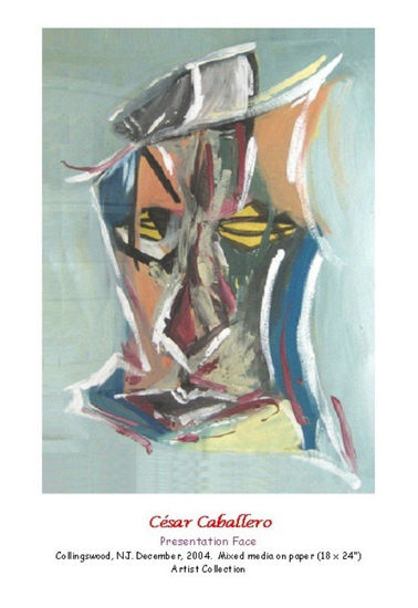 Presentation Face Mixed media Paper Portrait