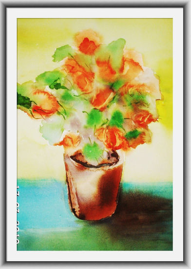 Acuarela 7 Watercolour Card Still Life Paintings