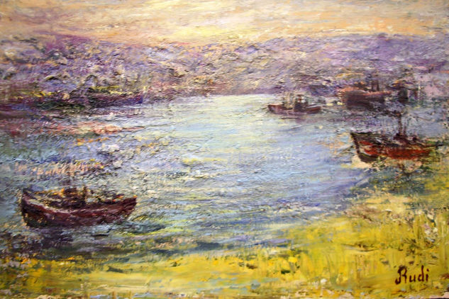 SON DE MAR Oil Panel Marine Painting