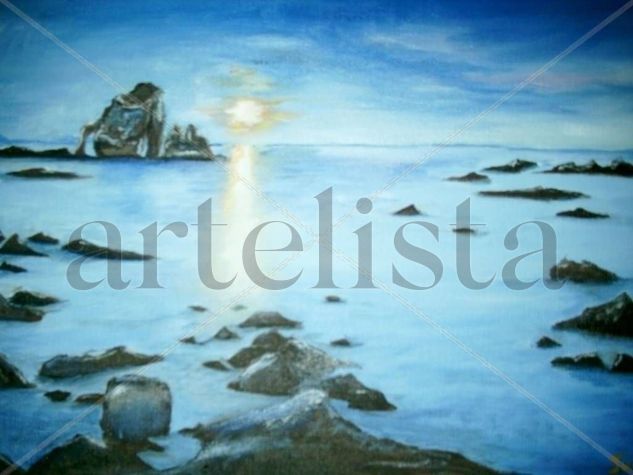 MAR Y LUNA Oil Canvas Marine Painting