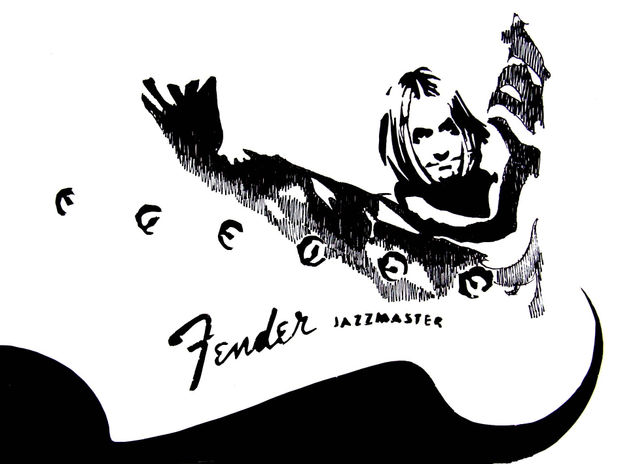 Fender, kurt cobain. 