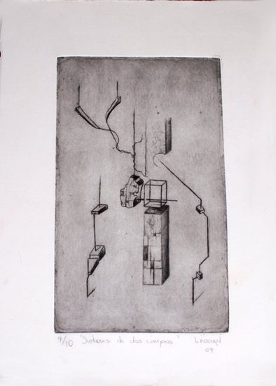 SINTESIS DE DOS CUERPOS Aquatint