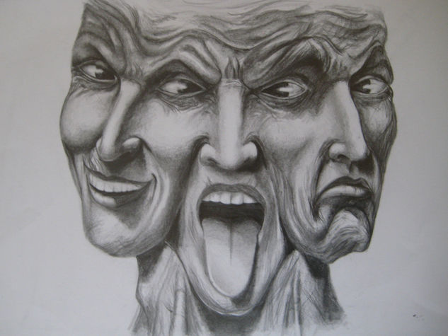 3 caras.. Pencil