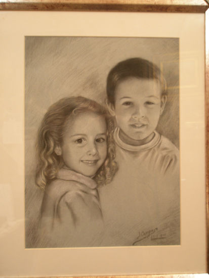 alejandro y paula (mis nietos Lápiz