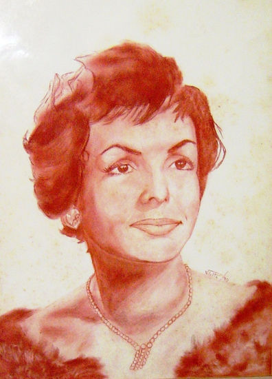 retrato Pastel Papel