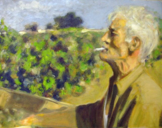 Lugareño de Formentera (según Melva Lebick) Oil Panel Portrait