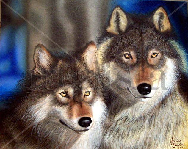 Pareja de lobos