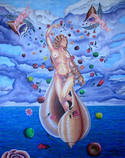 Nacimiento de Venus Acrylic Canvas Nude Paintings