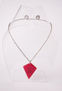 Collar Rombo cereza+ grps.+cadena