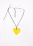 Collar Corazón total+ cry. amarilla+ cordon negro