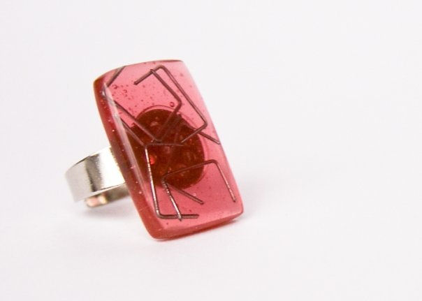 Anillo Rectangulo rojo+ grps. 