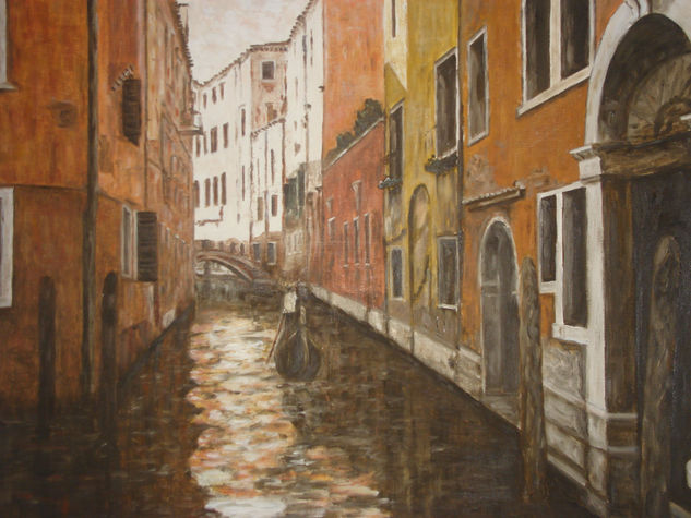 Canal de Venecia II Oil Canvas Landscaping