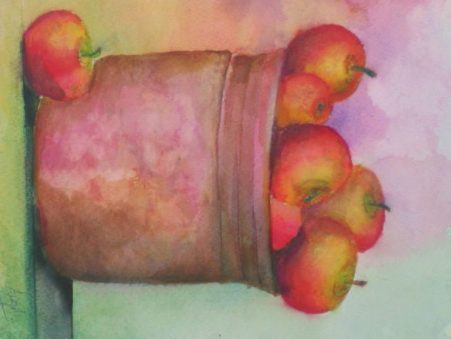 MANZANAS Watercolour Canvas