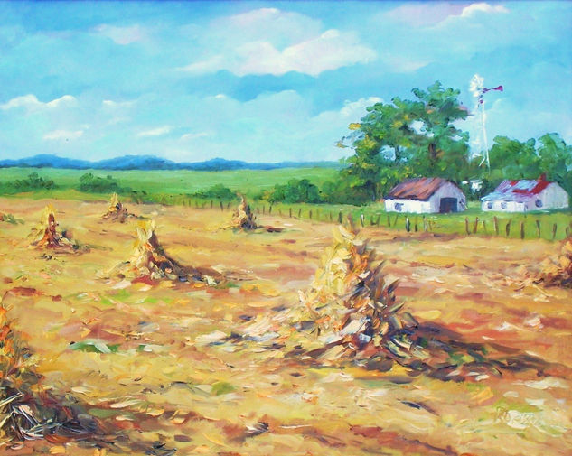 Parvas Óleo Tabla Paisaje