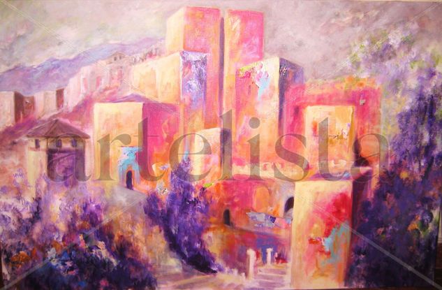 Alcazaba malagueña Acrylic Canvas Landscaping