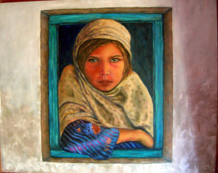 Salma en la ventana
