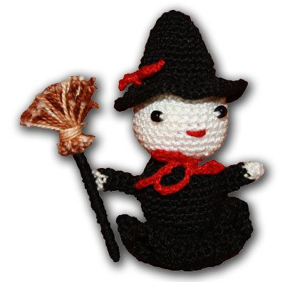 Brujita 'Halloween' de ganchillo