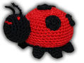 Mariquita 'Rosita' de ganchillo