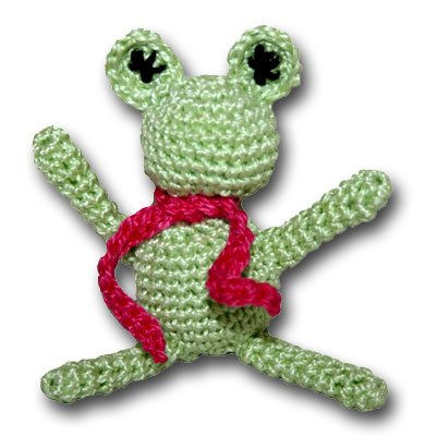 Rana 'Kermit' de ganchillo