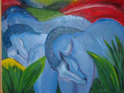 Caballos azules