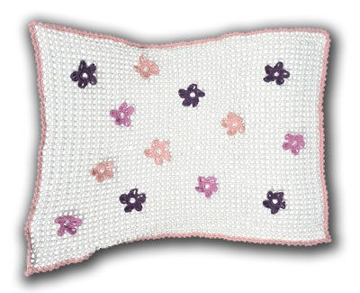 Manta 'Campo de flores' de ganchillo 
