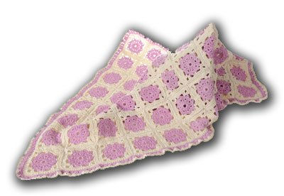 Manta 'Malva' de ganchillo 