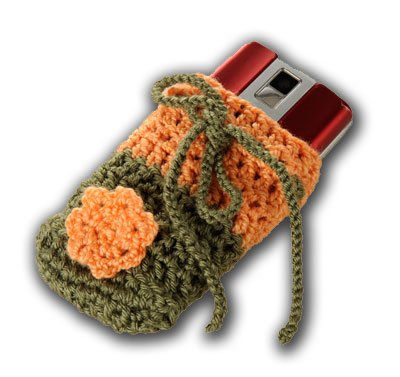 Funda de móvil de ganchillo