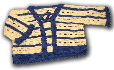 Chaqueta 'Blue limón' de ganchillo
