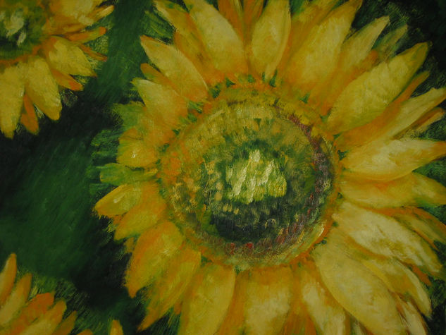 GIRASOLES Óleo Lienzo