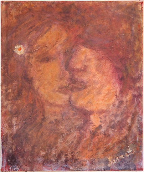 "El Beso" ("Les jeux amoureux") Óleo Lienzo Figura